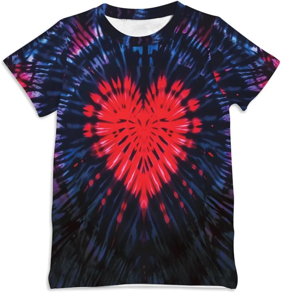 Ainuno Graphic Tees for Boys Girls Kids 7-14Y, Summer Short Sleeve T Shirt Cool 3D Print