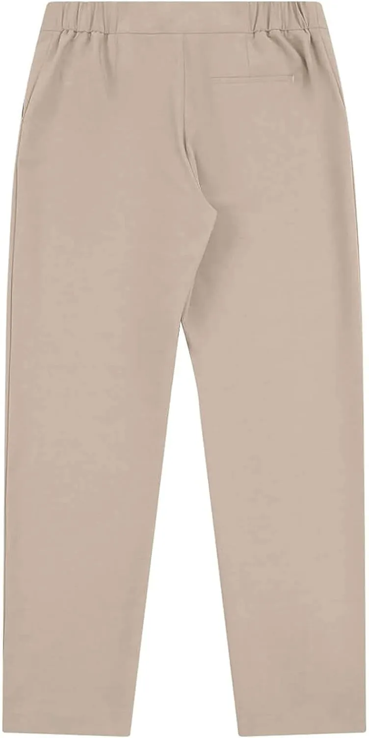 ASSUAL Women's Straight Leg Pants, Business Casual Trousers for Women