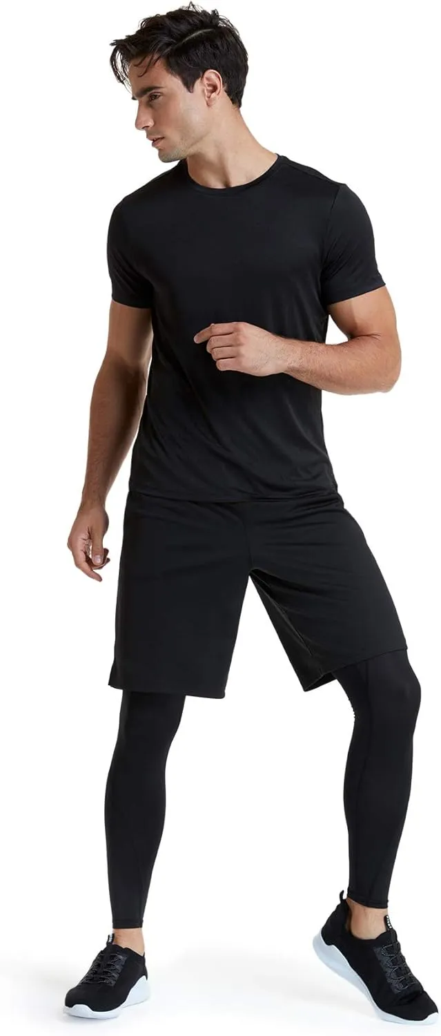 ATHLIO Men's Workout Running Shirts, Sun Protection Quick Dry Athletic Shirts, Short Sleeve Gym T-Shirts