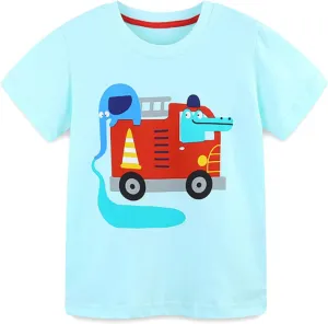 Baby Toddler Boys Shirts Short-Sleeve Little Kids Cotton t Shirts Boys Tops Tees 18M-5T