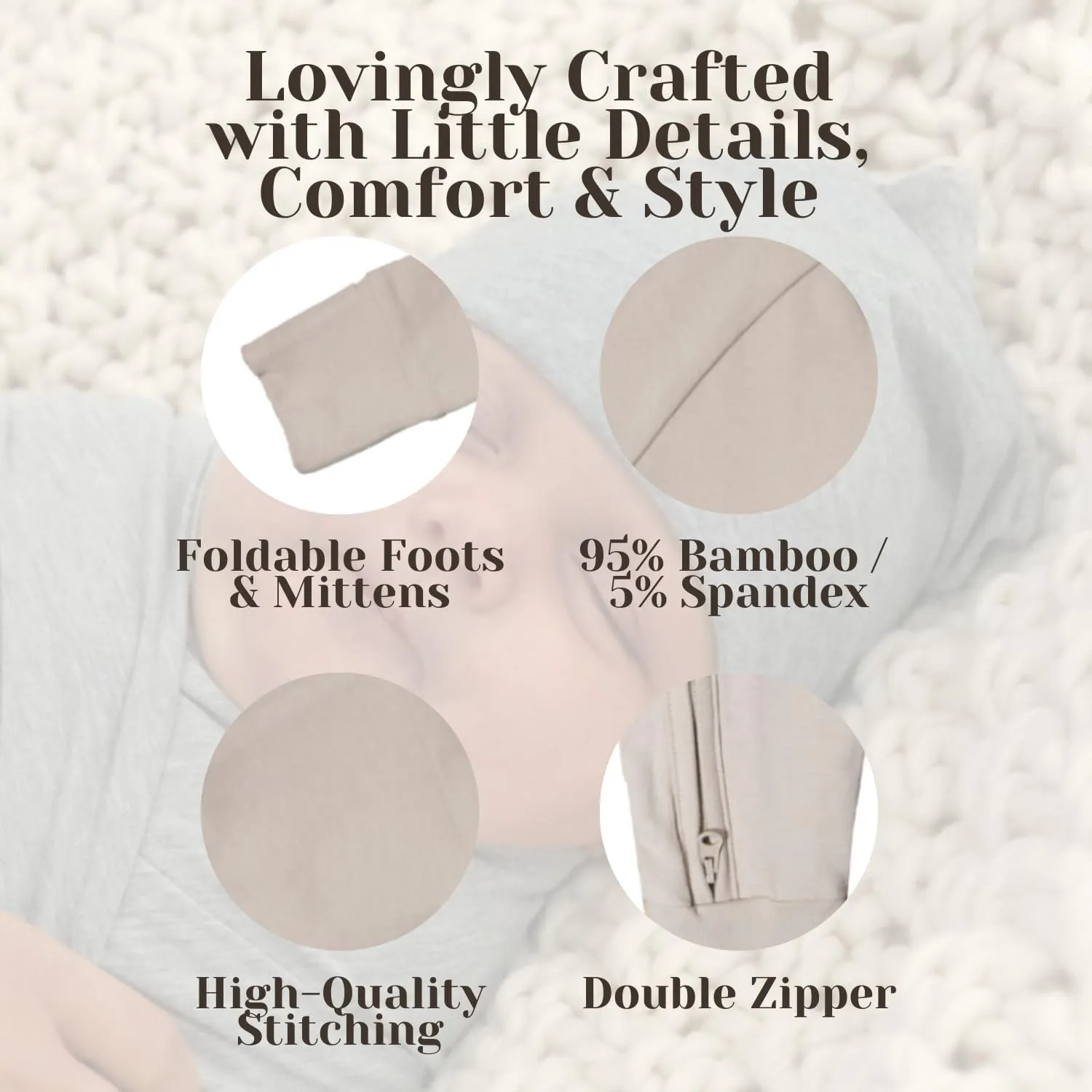Bamboo Baby Romper, Bamboo Baby Pajamas and Loungewear–Newborn- 12-Months Gender Neutral Essentials