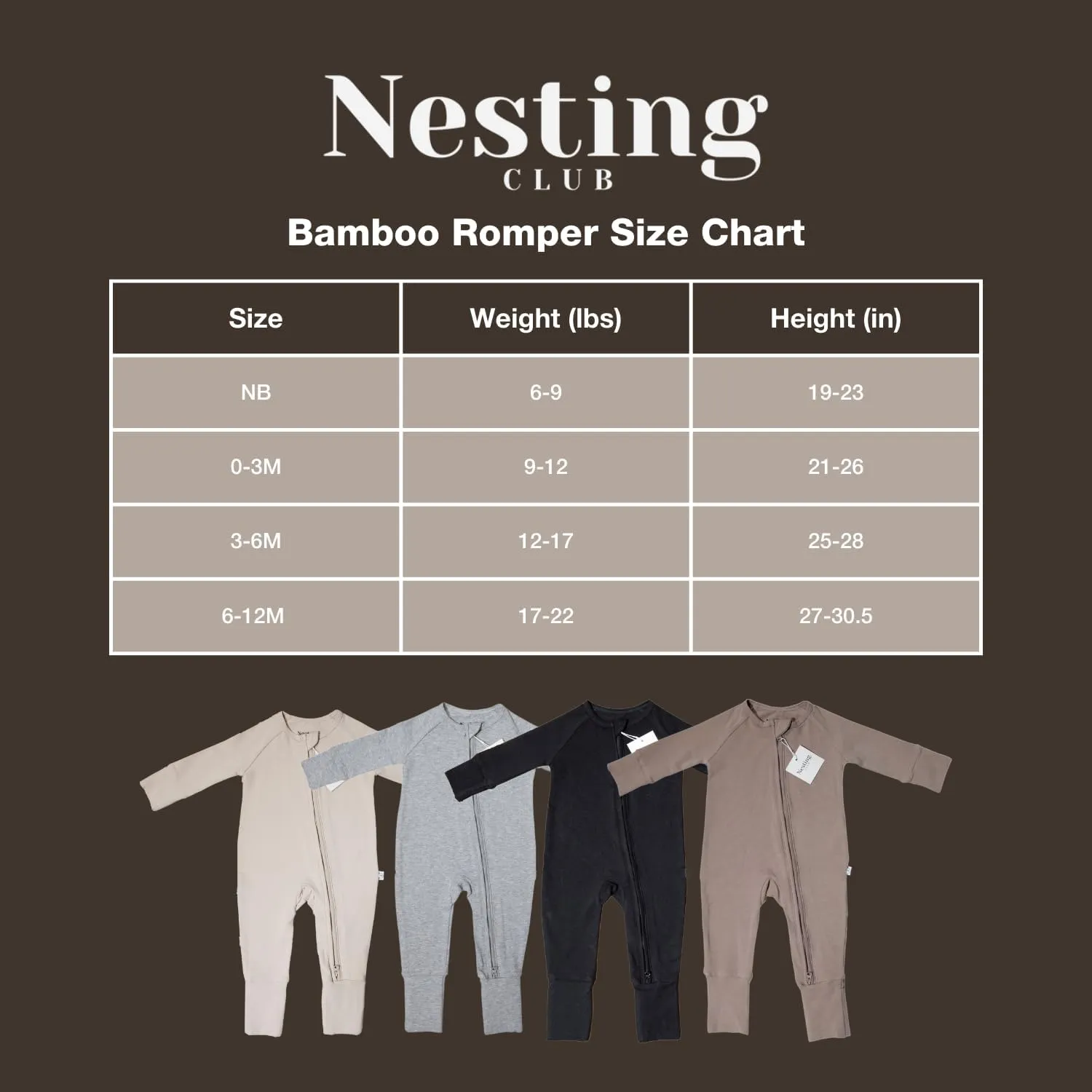 Bamboo Baby Romper, Bamboo Baby Pajamas and Loungewear–Newborn- 12-Months Gender Neutral Essentials