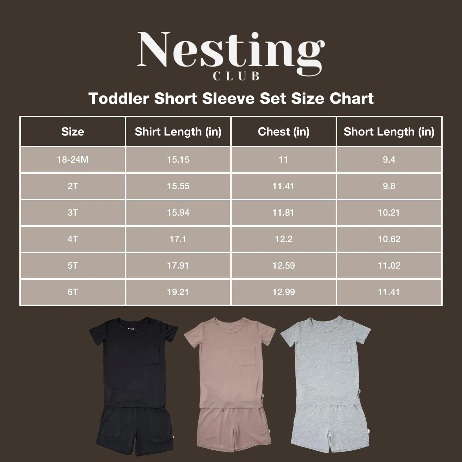 Bamboo Toddler Short Set, Bamboo Toddler Pajamas and Loungewear, 18-months to 6Y, Gender Neutral Essentials