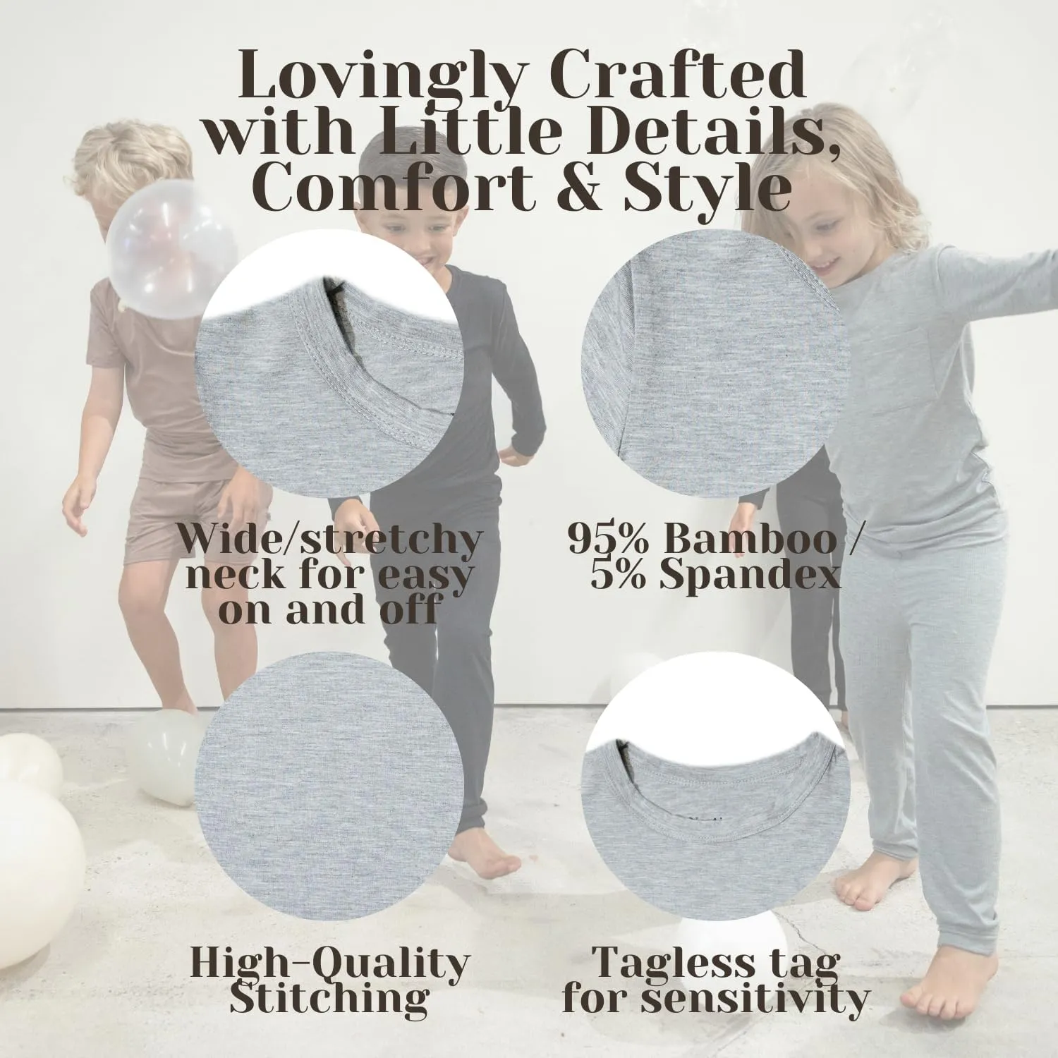 Bamboo Toddler Short Set, Bamboo Toddler Pajamas and Loungewear, 18-months to 6Y, Gender Neutral Essentials
