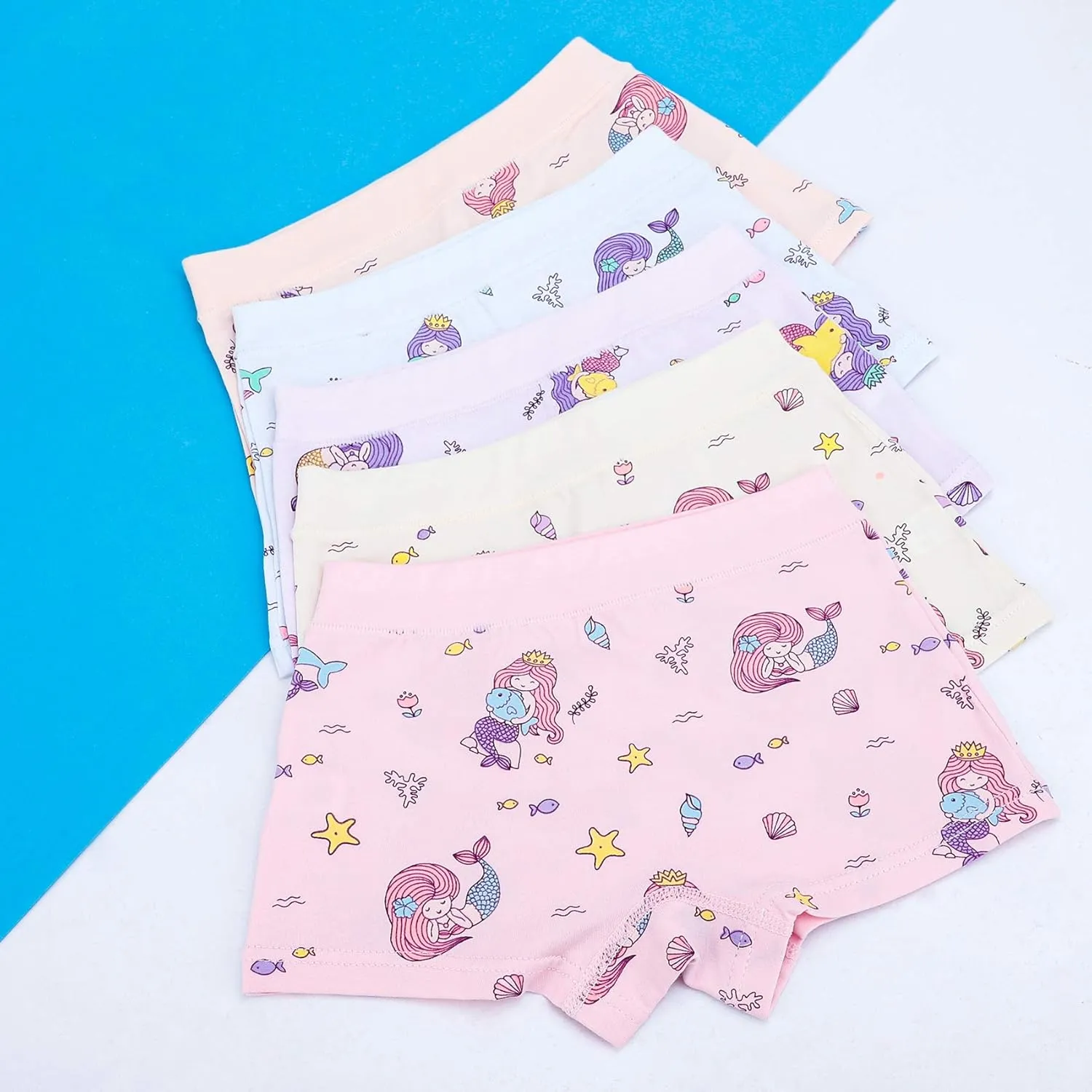 BOOPH Girls Underwear Baby Toddler Panties 5 Pack Briefs Boyshort for 2-8Y