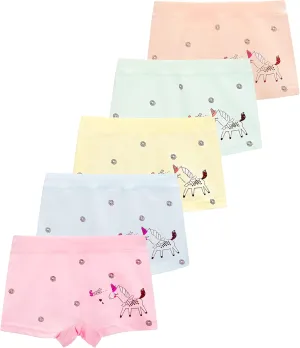 BOOPH Girls Underwear Baby Toddler Panties 5 Pack Briefs Boyshort for 2-8Y