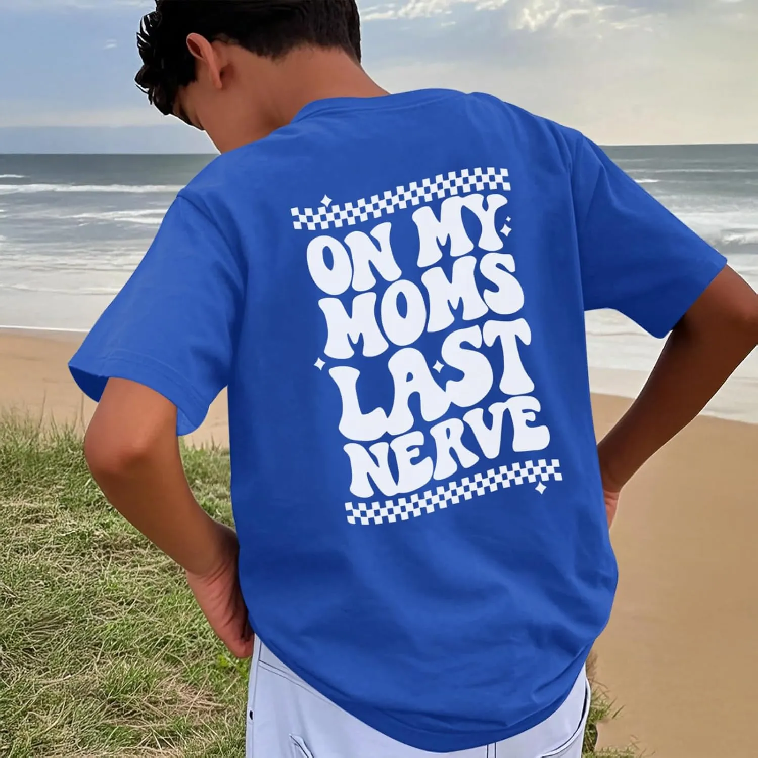 Boys Funny Saying Shirts Graphic Tees Cute Short Sleeve Preppy Clothes Tweens Skeleton Hands Tshirts for Kids Boys