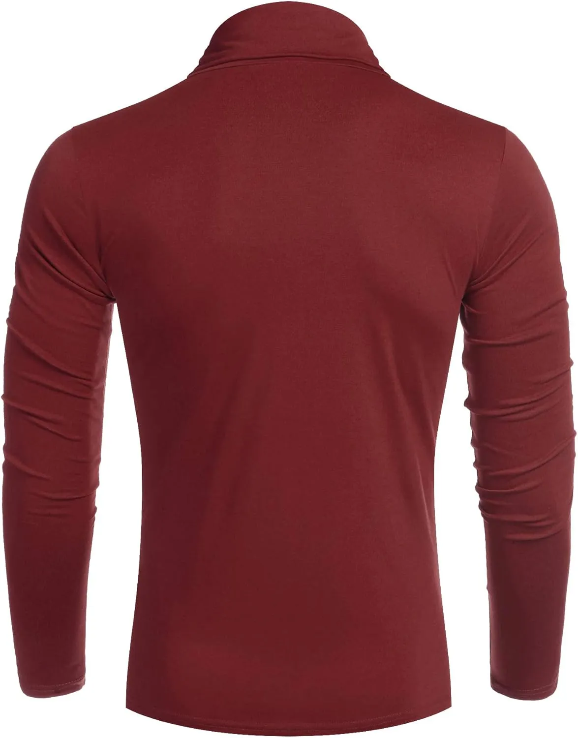 COOFANDY Men's Casual Slim Fit Turtleneck T Shirts Lightweight Basic Cotton Pullovers