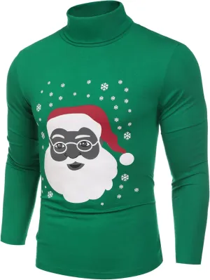 COOFANDY Men's Casual Slim Fit Turtleneck T Shirts Lightweight Basic Cotton Pullovers