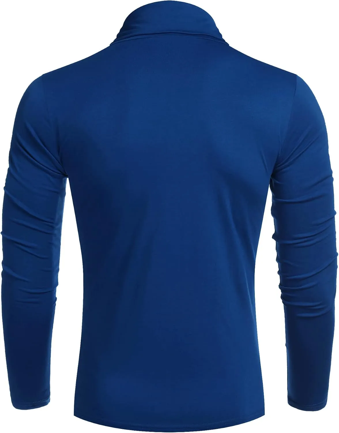 COOFANDY Men's Casual Slim Fit Turtleneck T Shirts Lightweight Basic Cotton Pullovers