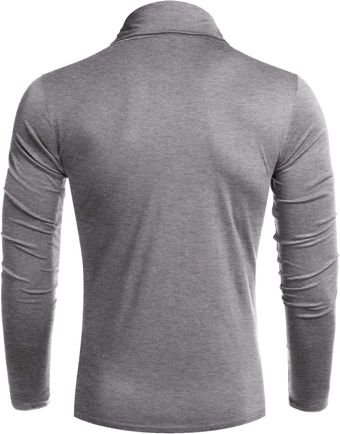 COOFANDY Men's Casual Slim Fit Turtleneck T Shirts Lightweight Basic Cotton Pullovers