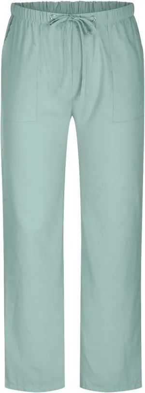 Cotton Linen Men's Linen Drawstring Pants Elastic Waist Relax Casual Daily Beach Travel Comfy Lounge Activewear
