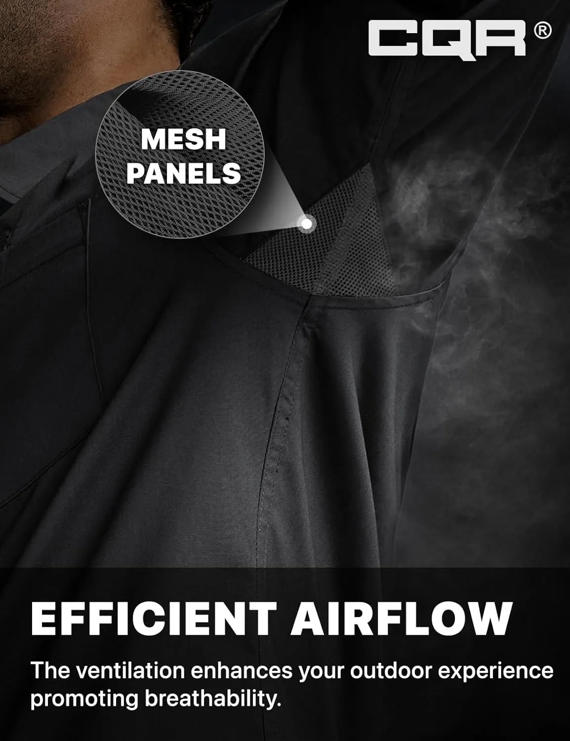 CQR Men's Long Sleeve Tactical Shirts, Ripstop Military Work Shirts, UPF 50  Breathable Button Down Outdoor Hiking Shirt