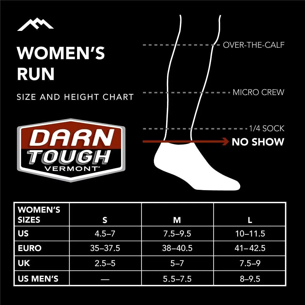 Darn Tough Women's Run No Show Tab Ultra-Lightweight Sock (Style 1043)
