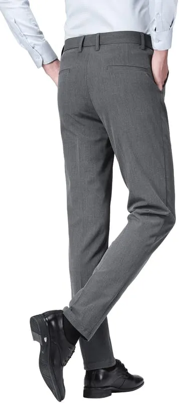 ESSYSHE Men’s Slim Fit Dress Pants Flat Front Tapered Dress Pants Stretch Suit Pants for Men