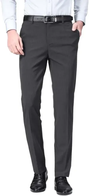 ESSYSHE Men’s Slim Fit Dress Pants Flat Front Tapered Dress Pants Stretch Suit Pants for Men