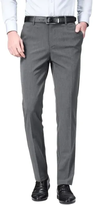 ESSYSHE Men’s Slim Fit Dress Pants Flat Front Tapered Dress Pants Stretch Suit Pants for Men