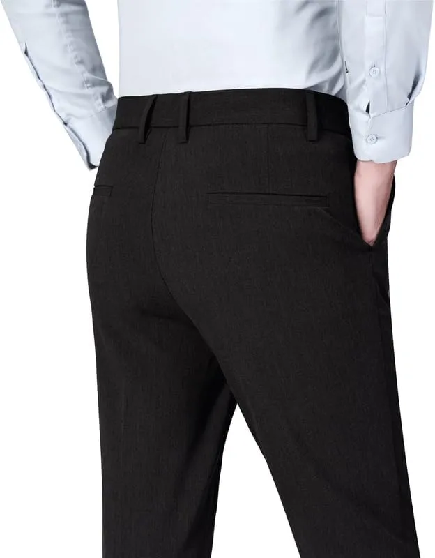 ESSYSHE Men’s Slim Fit Dress Pants Flat Front Tapered Dress Pants Stretch Suit Pants for Men