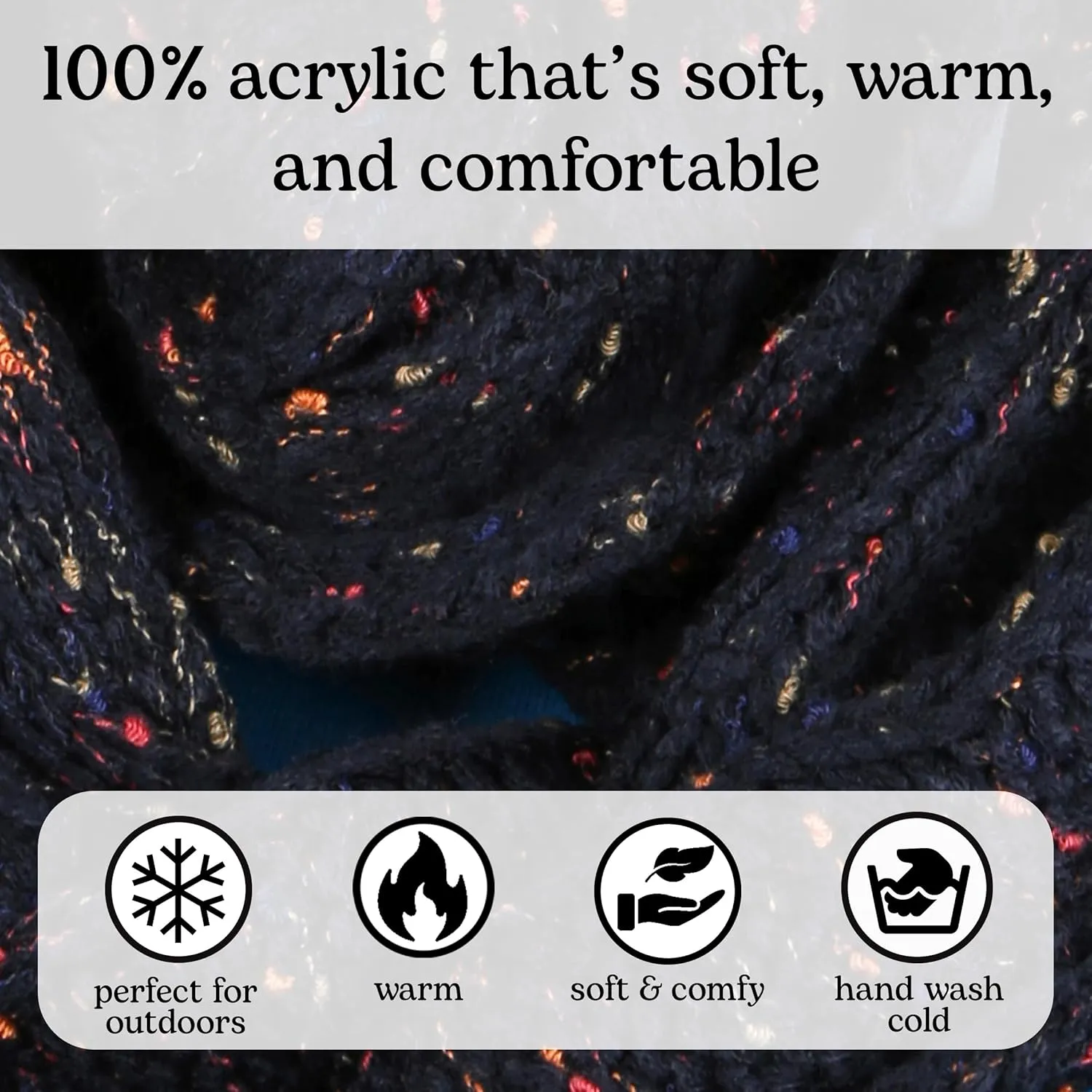Funky Junque Premium Slouchy Beanie & Infinity Scarf Set - Mothers Day Gift - Warm Winter Bundle