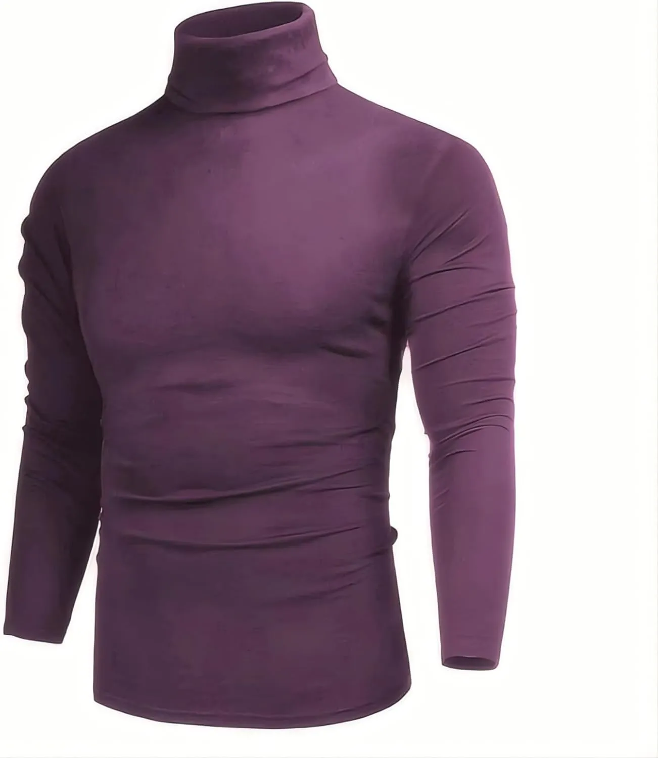 GAGELE Mens Casual Slim Fit Basic Shirt Knitted Lightweight Pullover Turtleneck Sweater