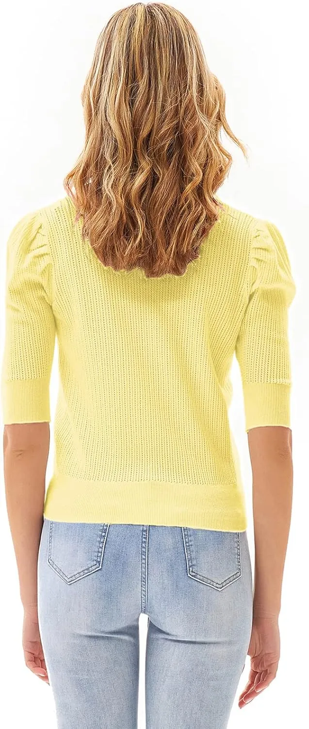 GRACE KARIN Women’s Sweater Cropped Cardigan Knit Shrugs for Dresses Tops Button Down Lightweight Soft