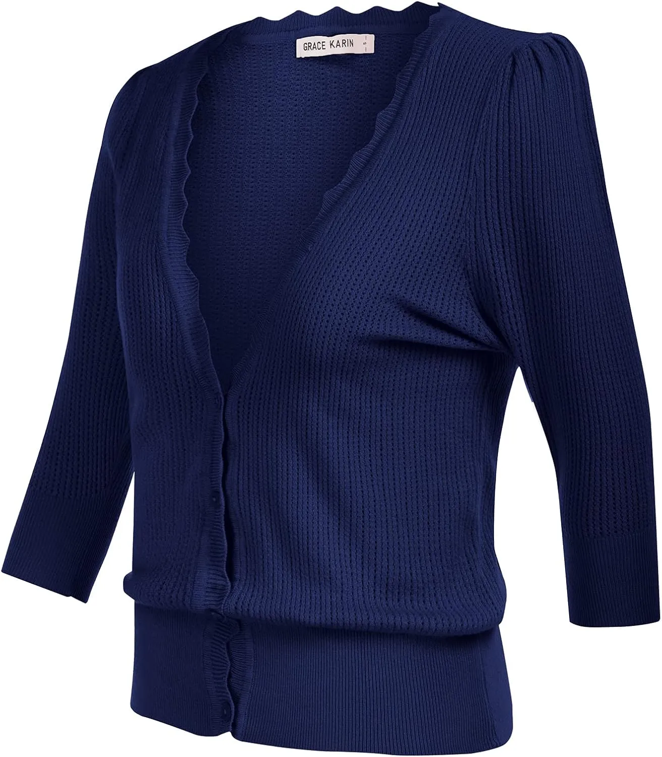 GRACE KARIN Women’s Sweater Cropped Cardigan Knit Shrugs for Dresses Tops Button Down Lightweight Soft