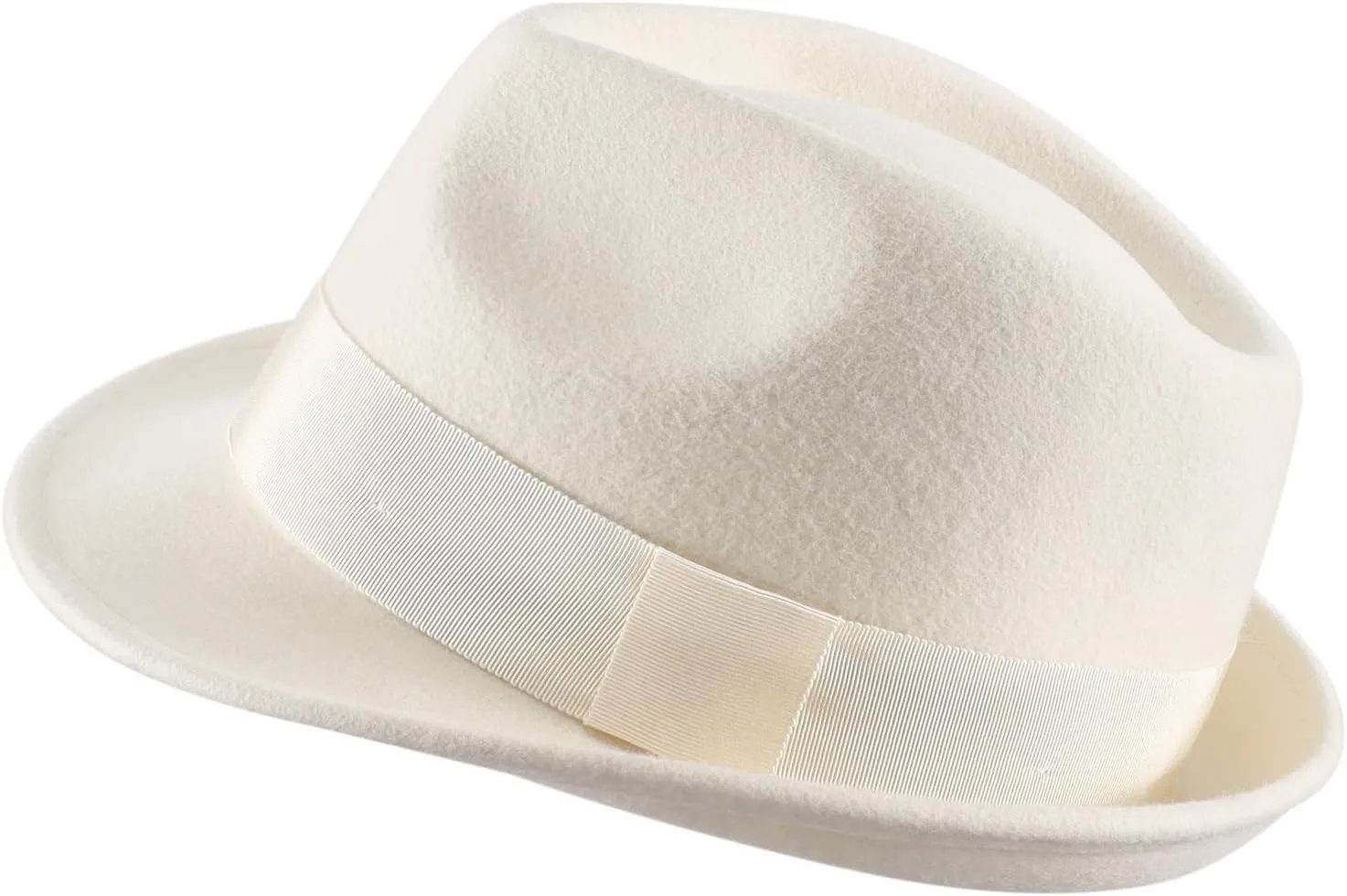 Home Prefer Men's Wool Felt Winter Hat Short Brim Fedora Hat