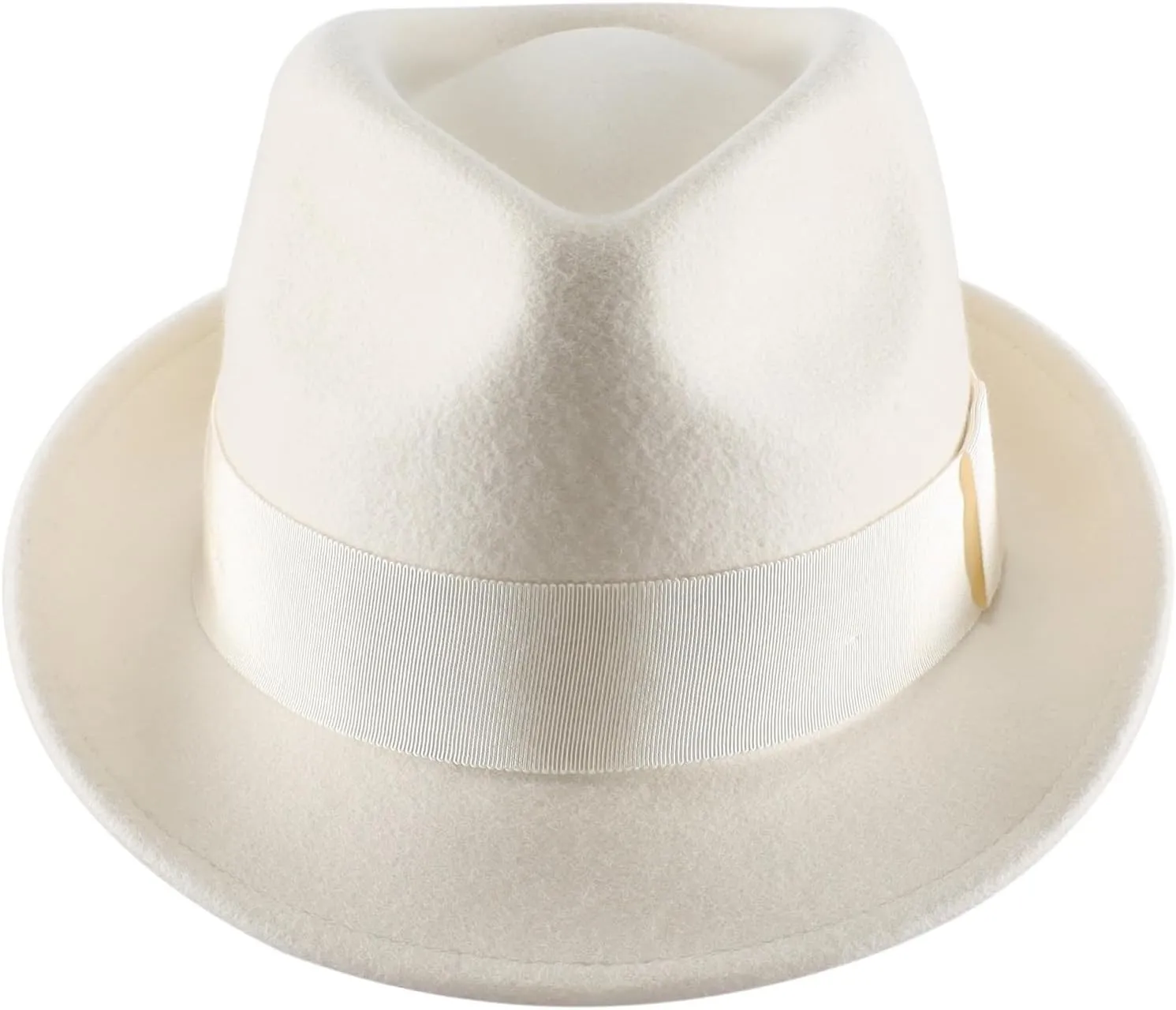 Home Prefer Men's Wool Felt Winter Hat Short Brim Fedora Hat