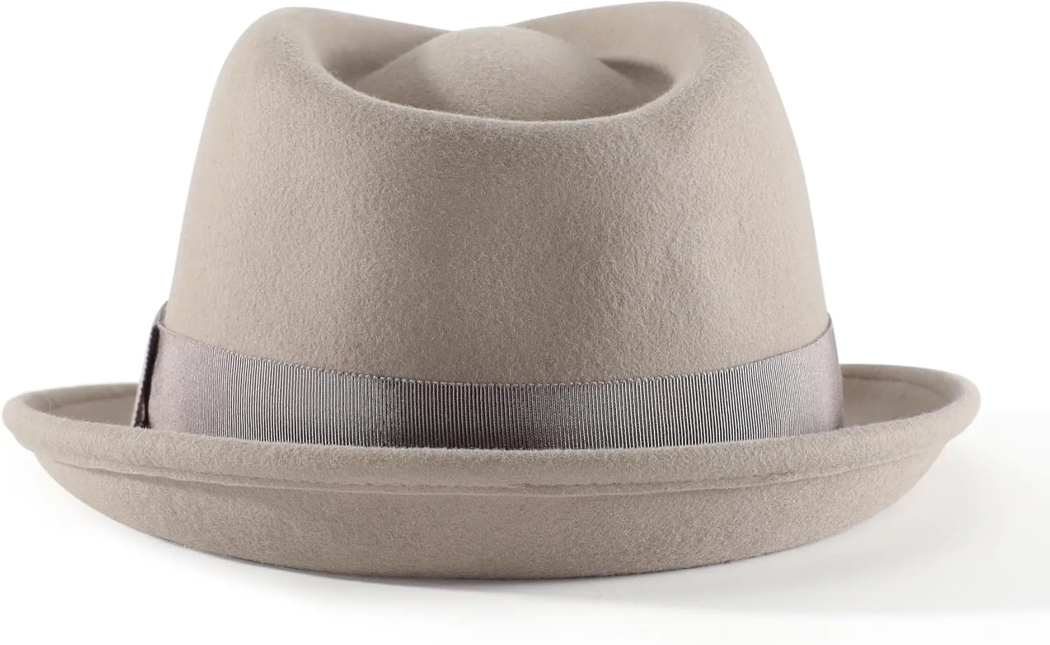 Home Prefer Men's Wool Felt Winter Hat Short Brim Fedora Hat