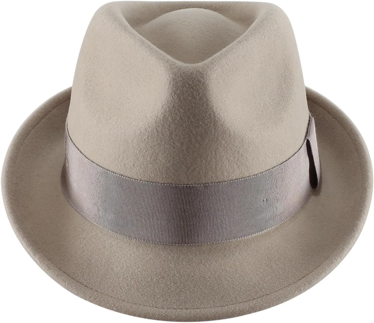 Home Prefer Men's Wool Felt Winter Hat Short Brim Fedora Hat