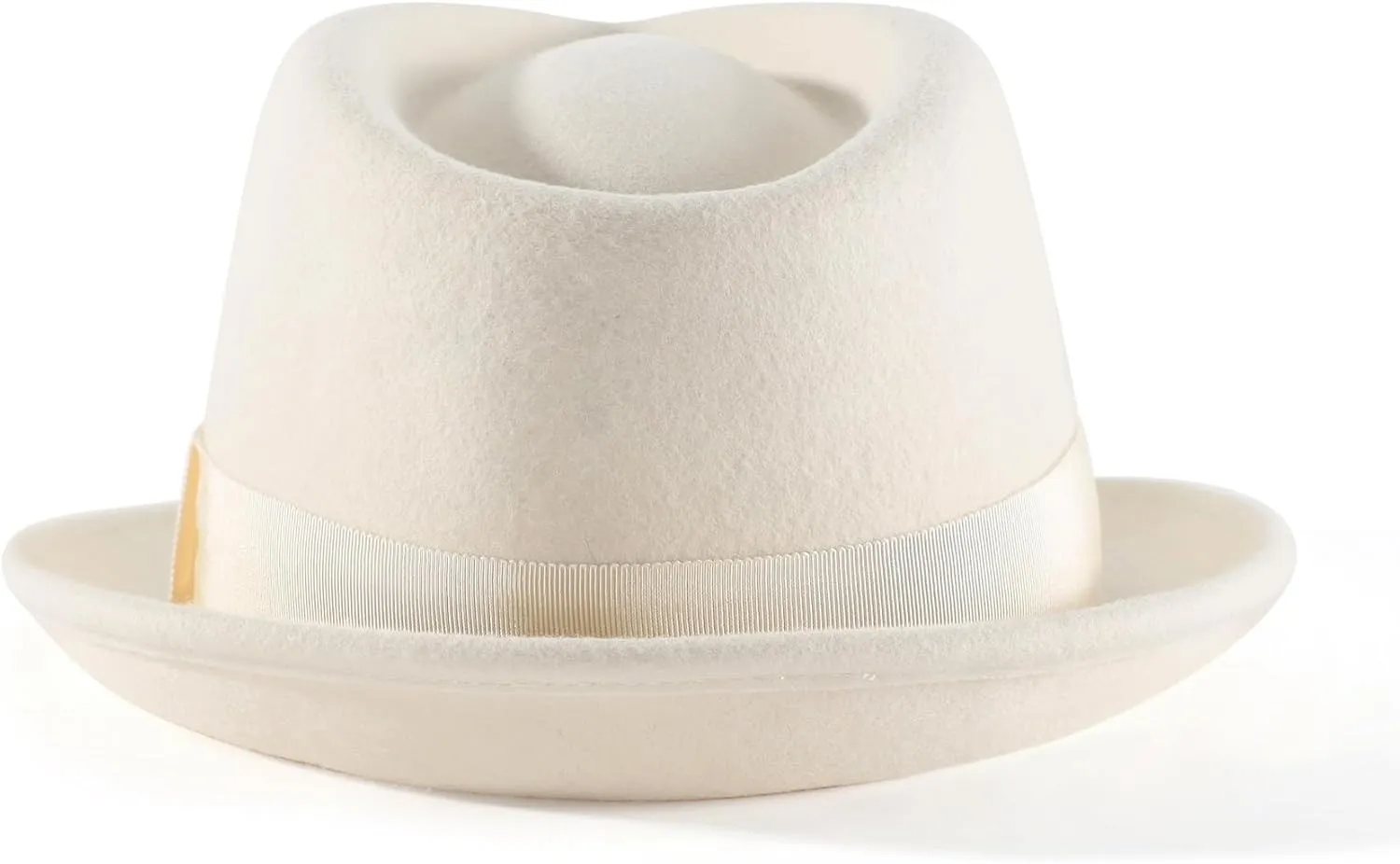 Home Prefer Men's Wool Felt Winter Hat Short Brim Fedora Hat