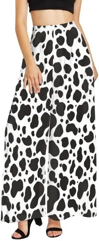 Irisjudy Women's Casual Lounge Pants Plus Size 3XL, Tropical Floral Comfy Stretchy Wide Leg Palazzo Pants Loose Home Legging