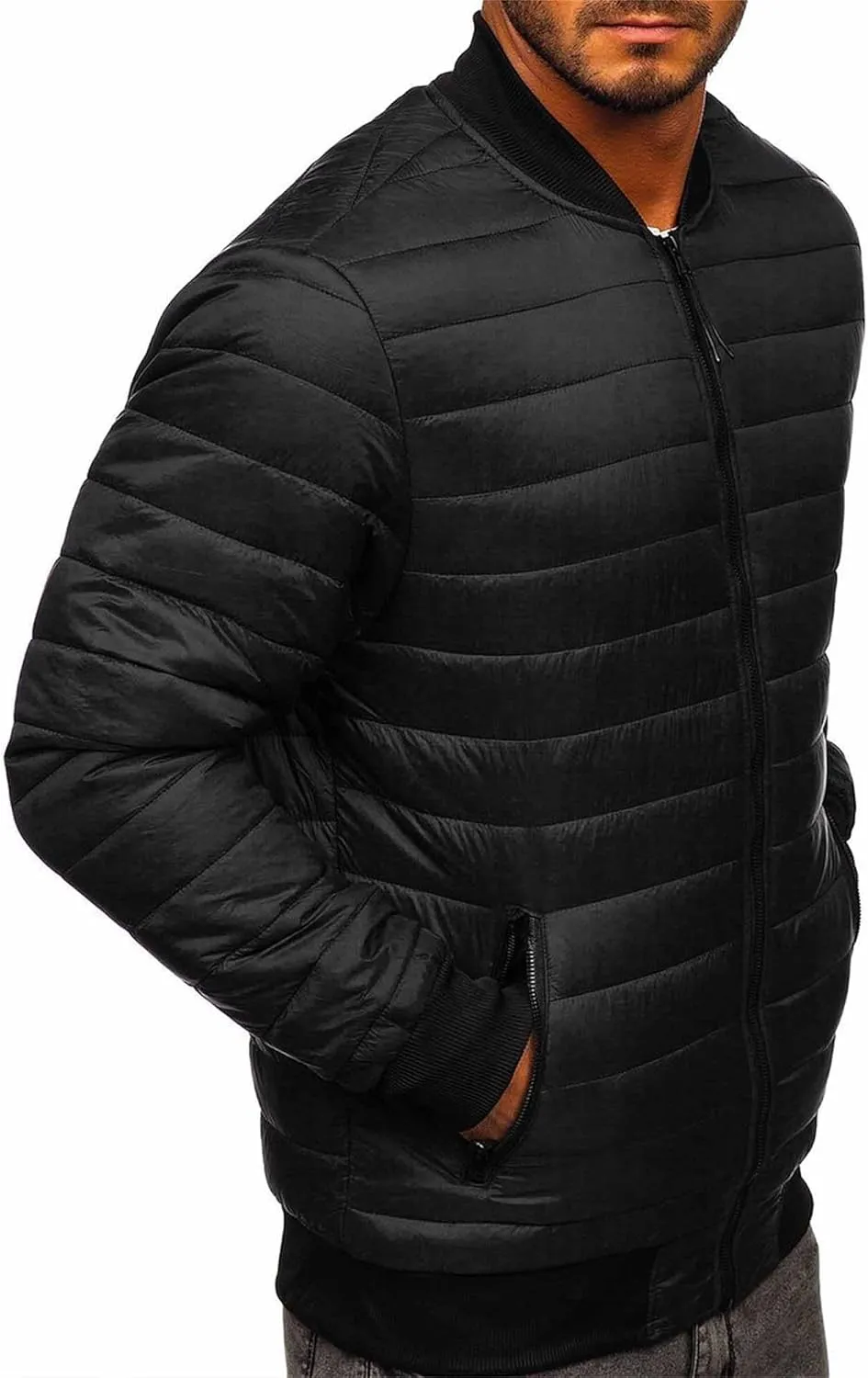 JEShifangjiusu Men's Warm Down Jacket Coat Packable Down Puffer Jacket Lightweight Water-Resistant Insulated Down Jacket