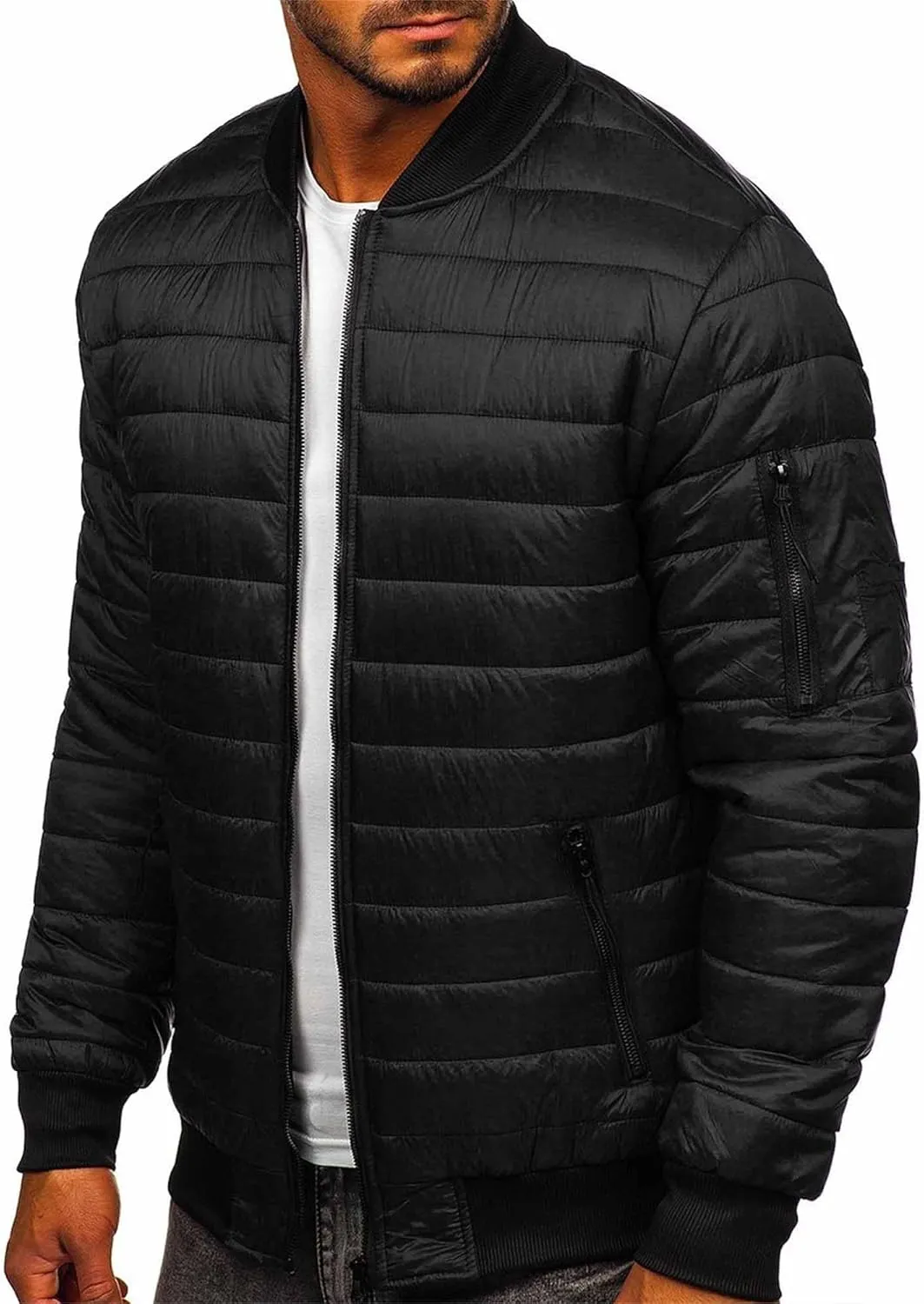 JEShifangjiusu Men's Warm Down Jacket Coat Packable Down Puffer Jacket Lightweight Water-Resistant Insulated Down Jacket