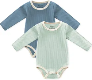 Jimonda Baby Bodysuit, 100% Organic Cotton Infant Long Sleeve Romper Gender Neutral Baby Clothes