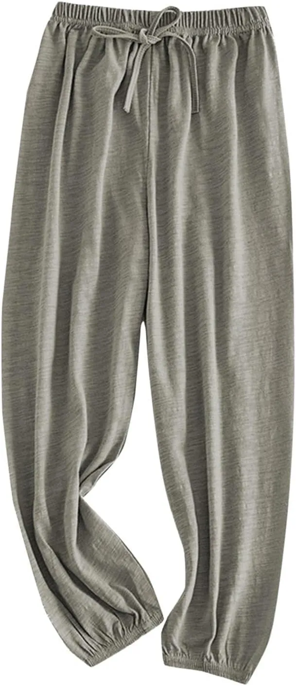 Kids Boys Girls Baggy Pants Toddler Soft Solid Elastic Waisted Long Pants Casual Sports Dance Joggers Home Bottoms
