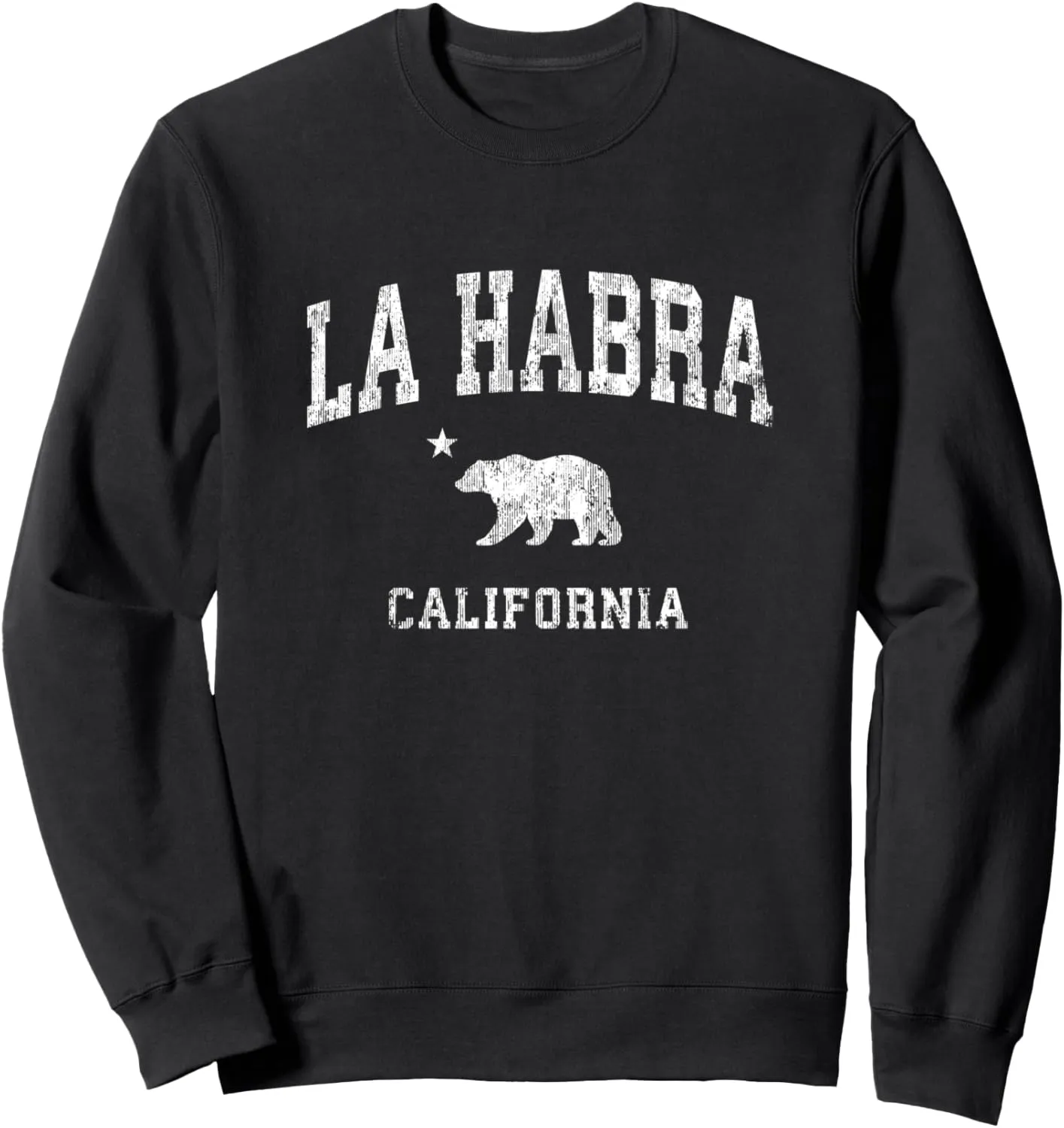 La Habra California CA Vintage Distressed Sports Design Sweatshirt