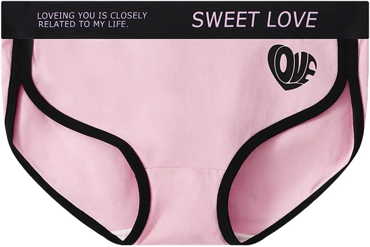 Ladies' Mid Waist Comfortable Underwear Cotton Soft Breathable Trendy Panty Stretch Sport Sexy No Show Ladies Briefs