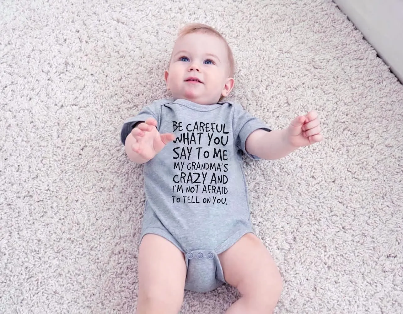 Loveternal Neutral Baby Girls Boys Cotton Romper Cute Saying Newborn Clothes 0-12 Months…