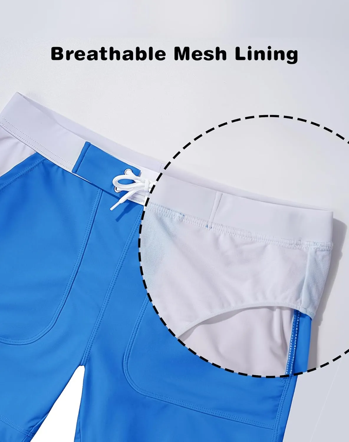 MAGNIVIT Men's Swimwear Swimsuits Solid Basic Long Swim Sport Trunks Board Shorts with Pockets