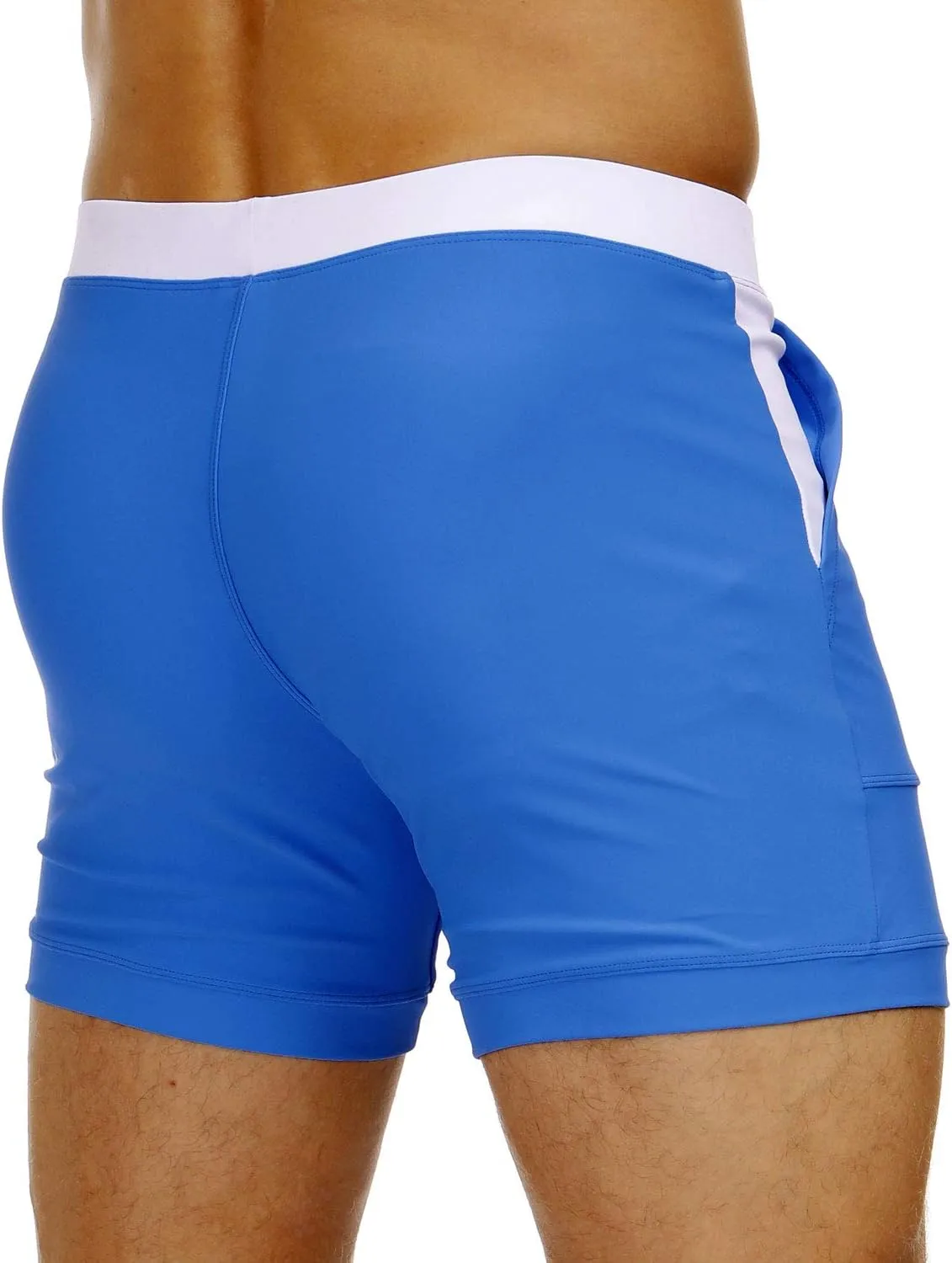 MAGNIVIT Men's Swimwear Swimsuits Solid Basic Long Swim Sport Trunks Board Shorts with Pockets