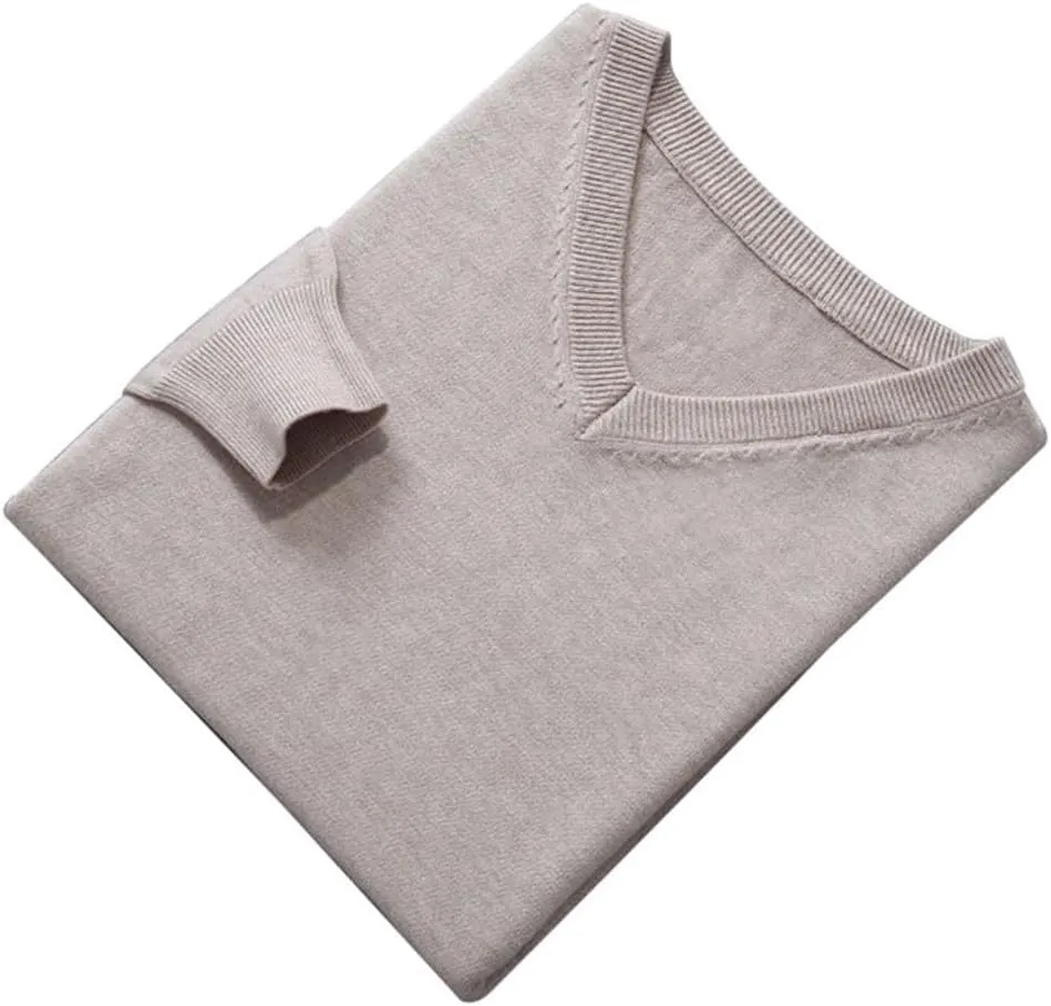 Man Pullovers Winter Fashion Vneck Sweater Knitted Wool Jumpers.