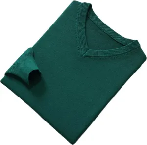 Man Pullovers Winter Fashion Vneck Sweater Knitted Wool Jumpers.
