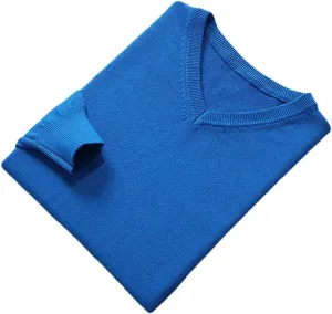Man Pullovers Winter Fashion Vneck Sweater Knitted Wool Jumpers.