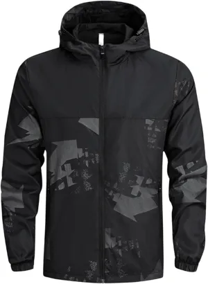 Mens 2023 Fall Rain Coat Lightweight Windbreaker Waterproof Rain Jacket Hood Outdoor Running Hiking Hooded Overcoats