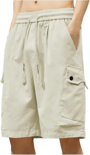 Men's Athletic Cargo Shorts with Pockets Quick Dry Plus Size Running Gym Casual Workout Activewear Outdoor Trunks