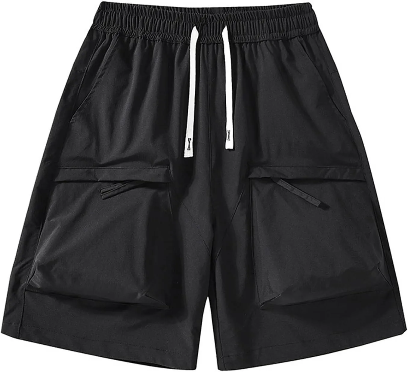 Men's Athletic Running Shorts Summer Quick Dry Plus Size with Four Zipper Pockets Trendy Casual Lightweight Trunks
