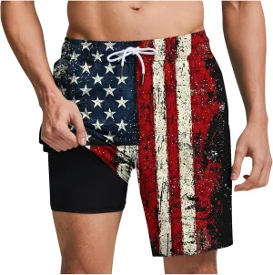 Mens Boxer Briefs Moisture Wicking Swim Trunks Men with Liner Quick Dry Swimwear Surf Board Beach Outfits Summer 2025