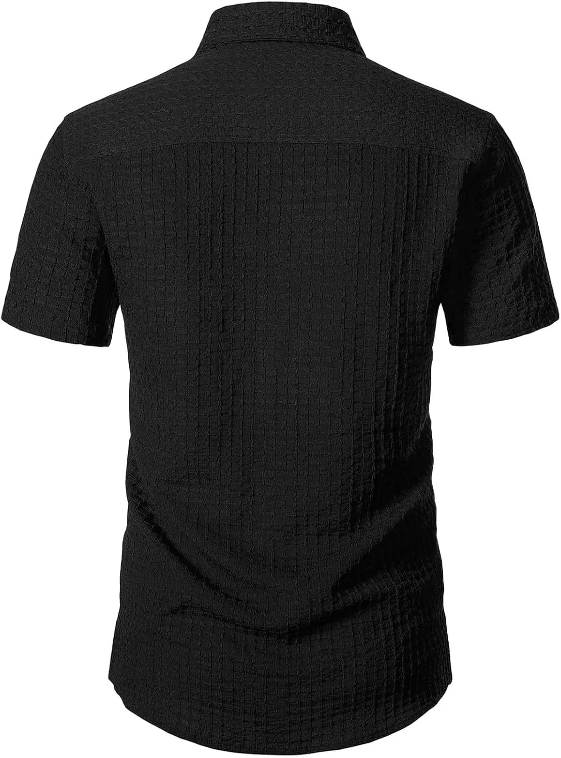 Men's Button Down Shirts Short Sleeve Casual Dress Shirts Summer Solid Beach Vacation Shirts 2025 Summer