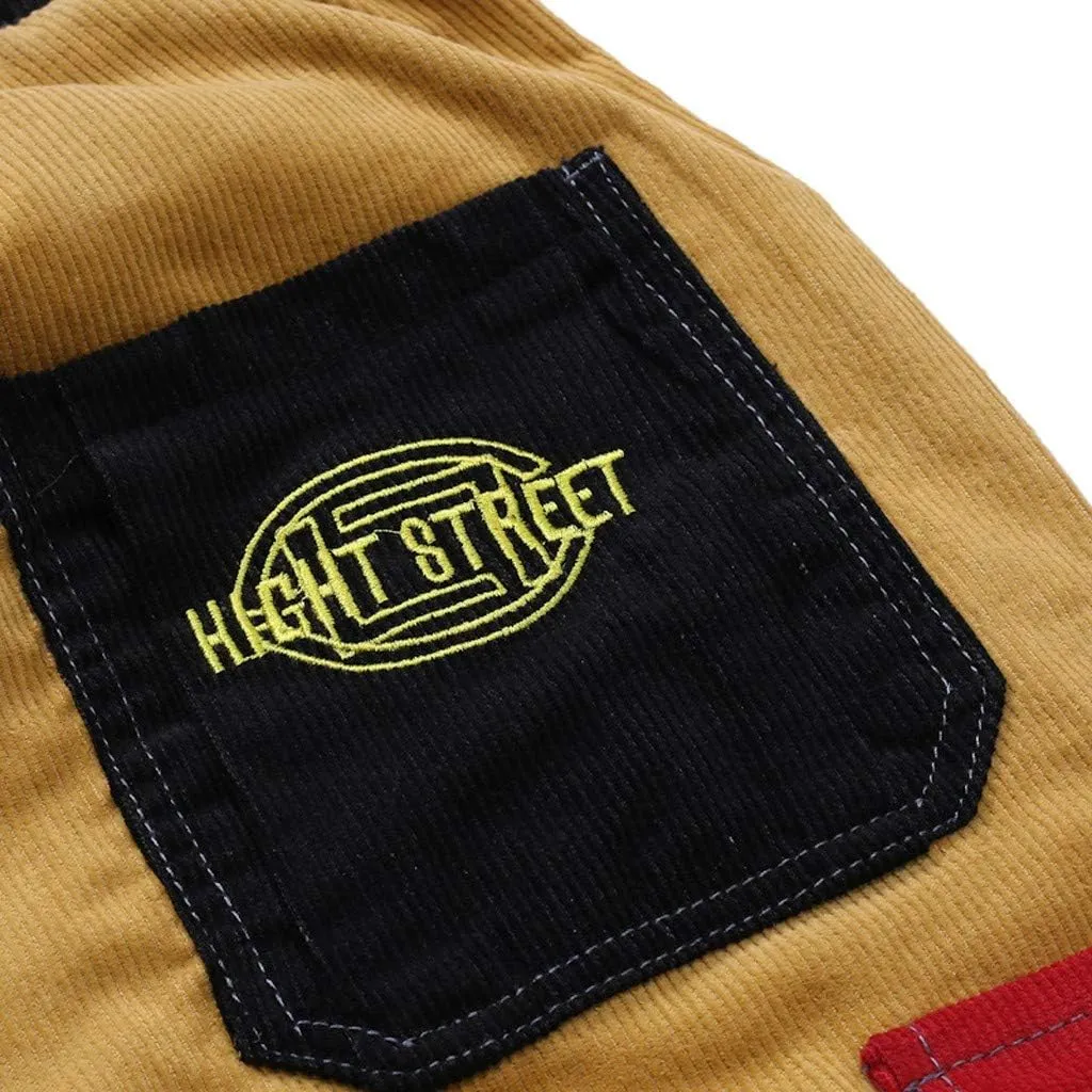 Mens Cargo Work Pants Mens Cargo Pants Patchwork Multi-Pockets Outdoor Casual Jogger Pants Streetwear with Drawstring